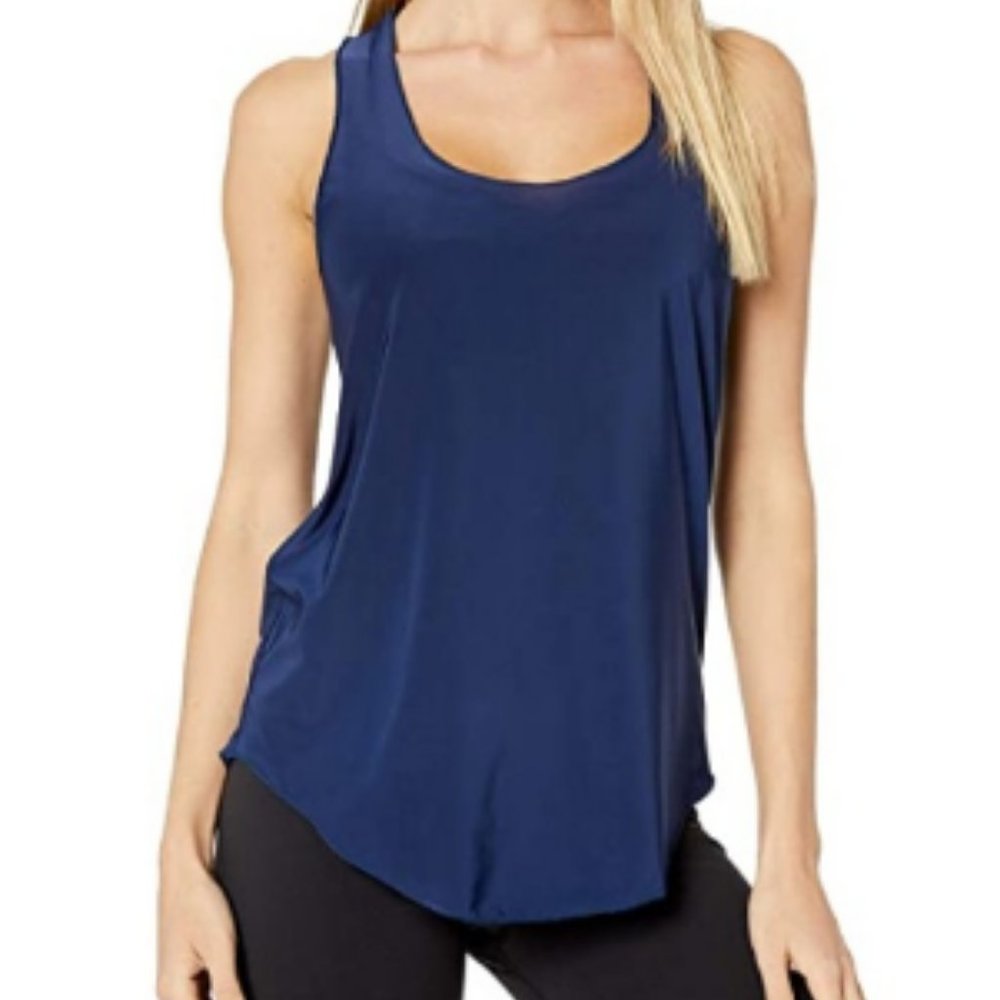 Onzie Glossy Flow Tank-Navy